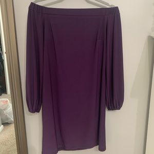 Purple Off the Shoulder Dress
